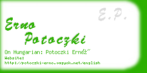 erno potoczki business card